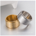 Wholesale Hot Selling Chinese Style Buddhist Rings Stainless Steel Ring Jewelry Titanium Steel Rings